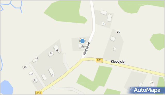 Kiepojcie, Kiepojcie, 20, mapa Kiepojcie