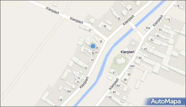 Kierpień, Kierpień, 34, mapa Kierpień