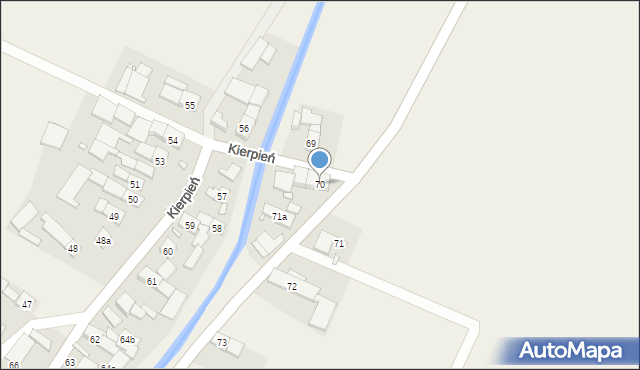 Kierpień, Kierpień, 70, mapa Kierpień
