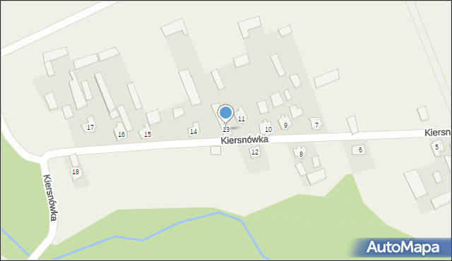 Kiersnówka, Kiersnówka, 13, mapa Kiersnówka