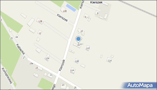 Kierszek, Kierszek, 11, mapa Kierszek