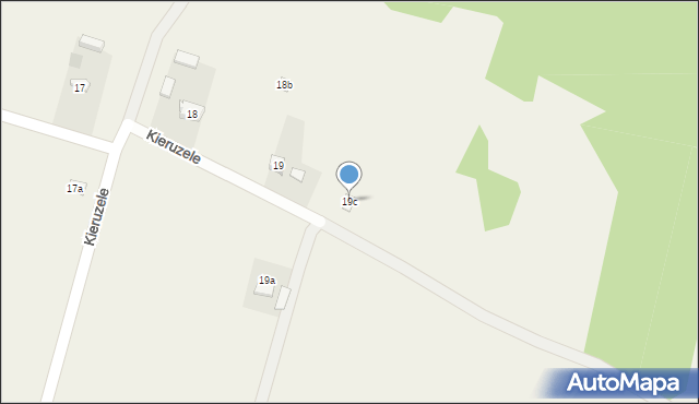 Kieruzele, Kieruzele, 19c, mapa Kieruzele
