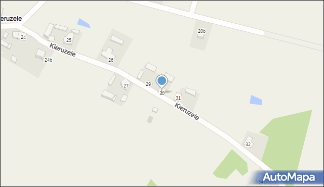 Kieruzele, Kieruzele, 30, mapa Kieruzele