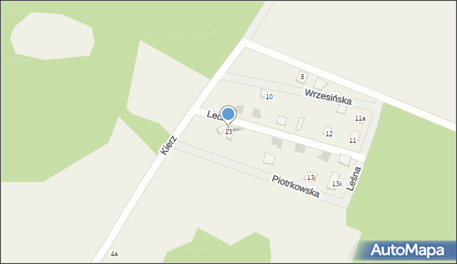 Kierz, Kierz, 13, mapa Kierz