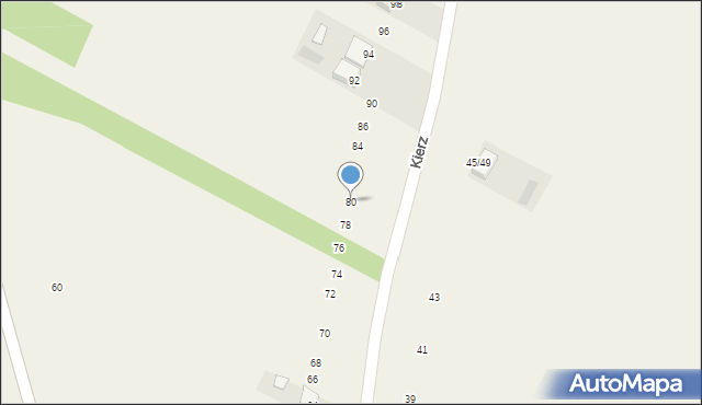 Kierz, Kierz, 80, mapa Kierz