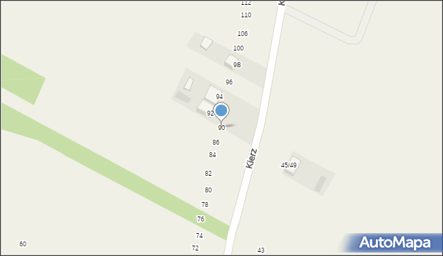 Kierz, Kierz, 90, mapa Kierz