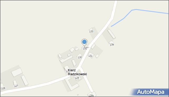 Kierz Radzikowski, Kierz Radzikowski, 132, mapa Kierz Radzikowski