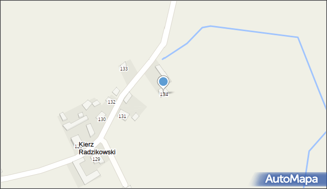 Kierz Radzikowski, Kierz Radzikowski, 134, mapa Kierz Radzikowski