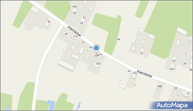 Kierzków, Kierzków, 43A, mapa Kierzków