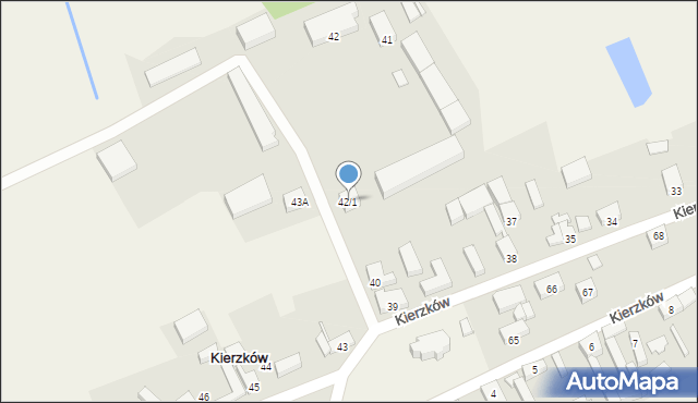 Kierzków, Kierzków, 42/1, mapa Kierzków