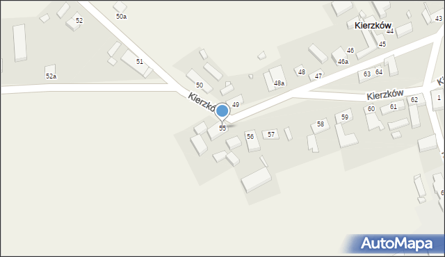 Kierzków, Kierzków, 55, mapa Kierzków