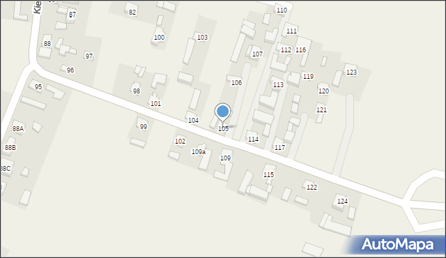 Kierzno, Kierzno, 105, mapa Kierzno