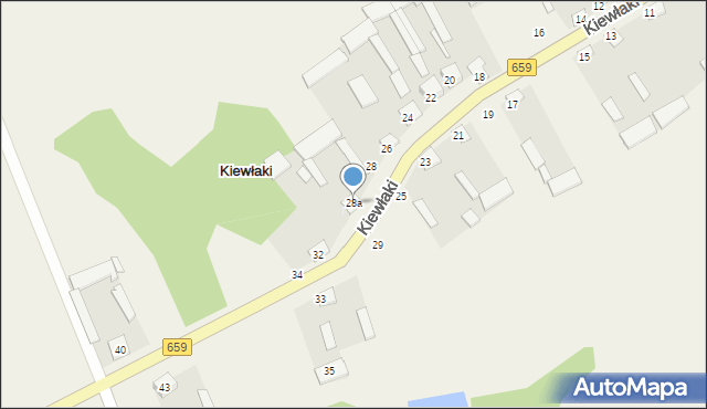 Kiewłaki, Kiewłaki, 28a, mapa Kiewłaki