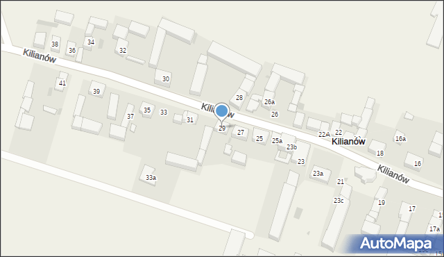 Kilianów, Kilianów, 29, mapa Kilianów