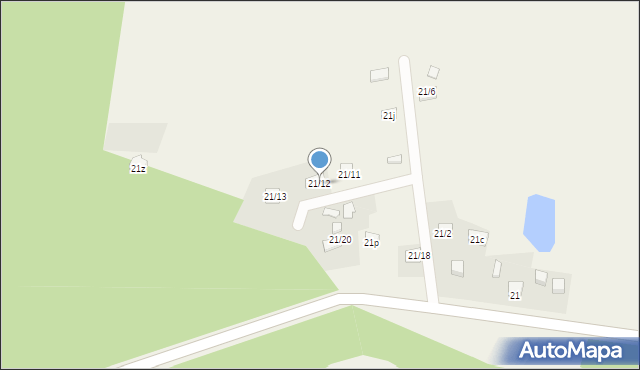 Kinice, Kinice, 21w, mapa Kinice