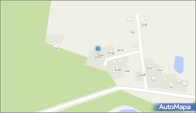 Kinice, Kinice, 21x, mapa Kinice