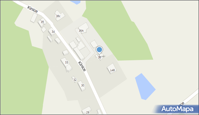 Kinice, Kinice, 36, mapa Kinice
