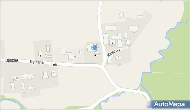 Kipszna, Kipszna, 4, mapa Kipszna