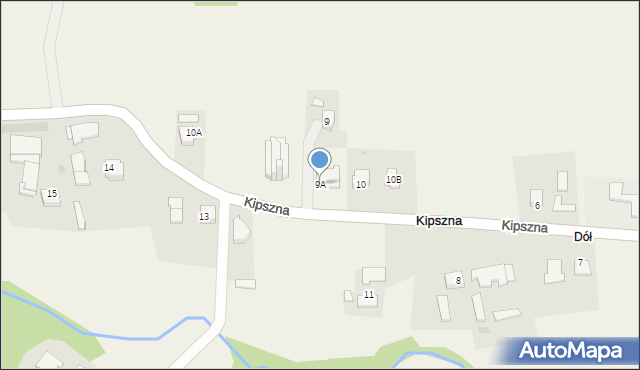 Kipszna, Kipszna, 9A, mapa Kipszna