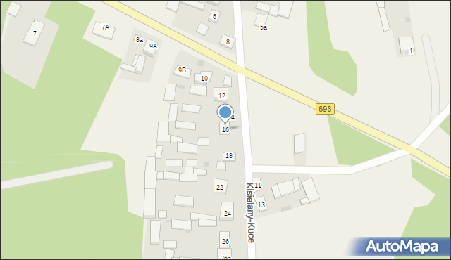 Kisielany-Kuce, Kisielany-Kuce, 16, mapa Kisielany-Kuce