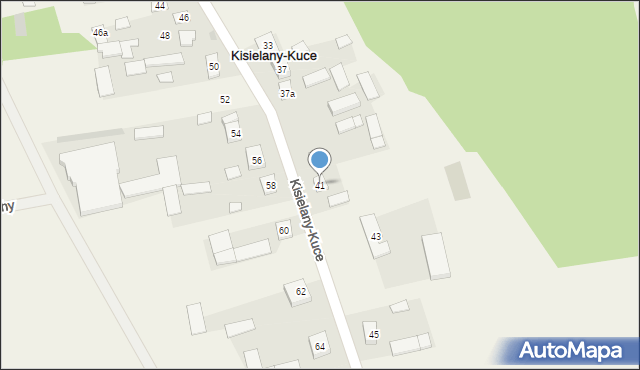 Kisielany-Kuce, Kisielany-Kuce, 41, mapa Kisielany-Kuce