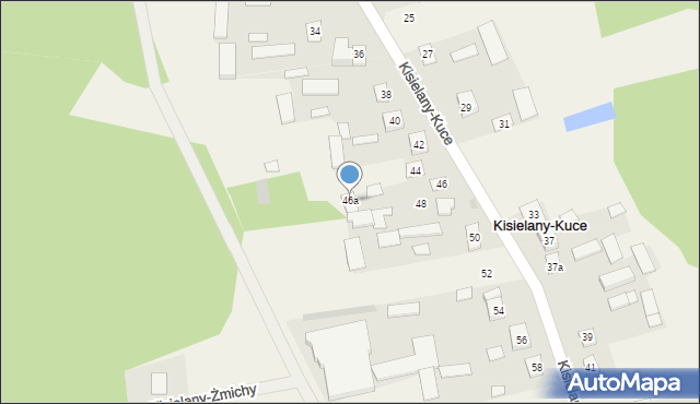 Kisielany-Kuce, Kisielany-Kuce, 46a, mapa Kisielany-Kuce