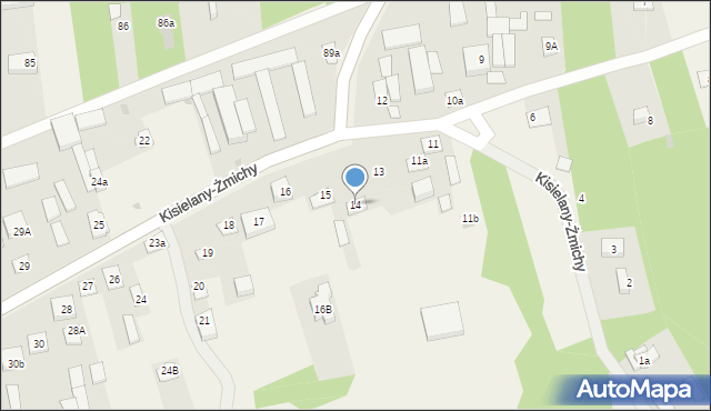 Kisielany-Żmichy, Kisielany-Żmichy, 14, mapa Kisielany-Żmichy