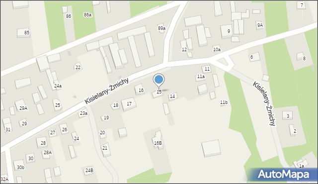 Kisielany-Żmichy, Kisielany-Żmichy, 15, mapa Kisielany-Żmichy