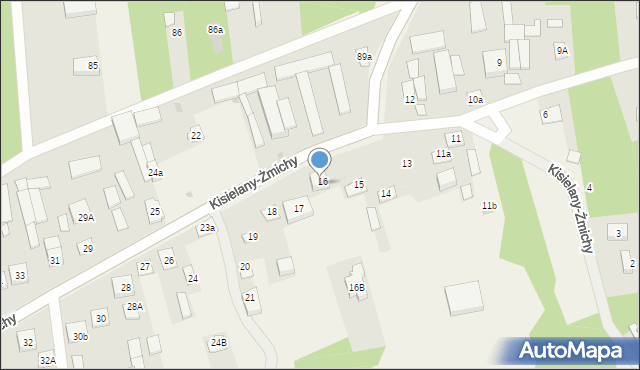 Kisielany-Żmichy, Kisielany-Żmichy, 16A, mapa Kisielany-Żmichy