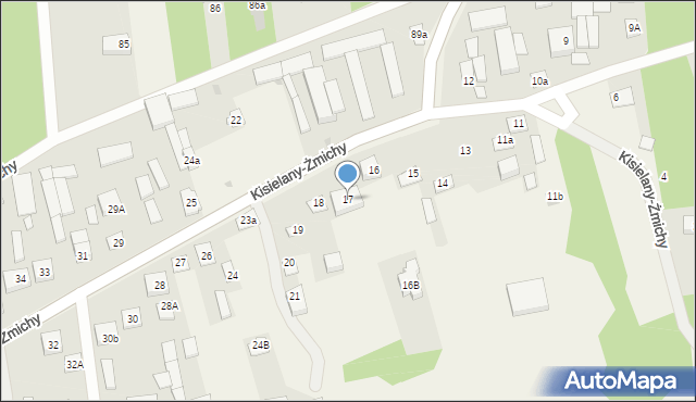 Kisielany-Żmichy, Kisielany-Żmichy, 17, mapa Kisielany-Żmichy