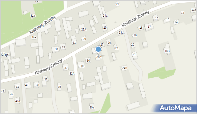 Kisielany-Żmichy, Kisielany-Żmichy, 28A, mapa Kisielany-Żmichy