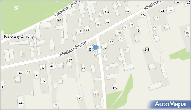 Kisielany-Żmichy, Kisielany-Żmichy, 32A, mapa Kisielany-Żmichy