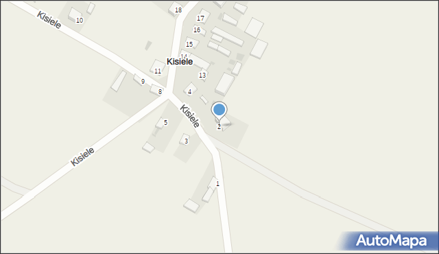 Kisiele, Kisiele, 2, mapa Kisiele