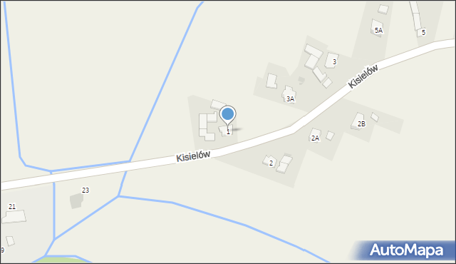 Kisielów, Kisielów, 1, mapa Kisielów