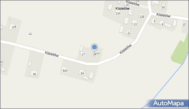 Kisielów, Kisielów, 19, mapa Kisielów
