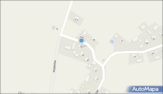 Kisielów, Kisielów, 51, mapa Kisielów