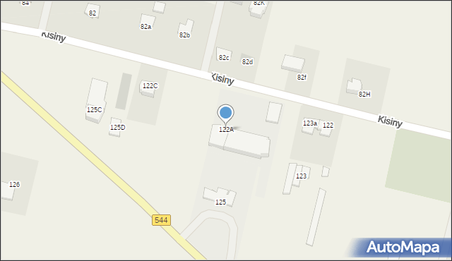Kisiny, Kisiny, 122A, mapa Kisiny