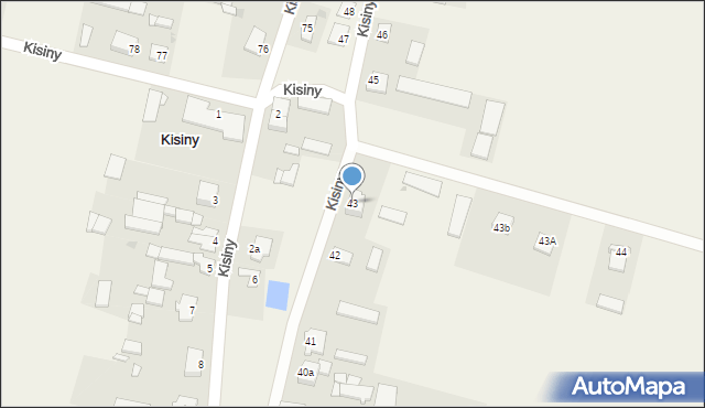 Kisiny, Kisiny, 43, mapa Kisiny