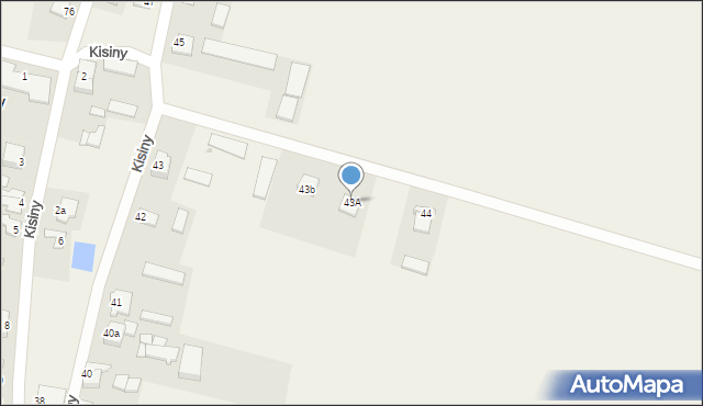 Kisiny, Kisiny, 43A, mapa Kisiny