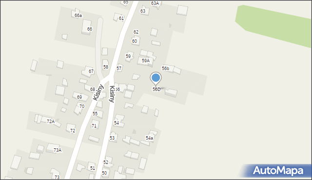 Kisiny, Kisiny, 56D, mapa Kisiny