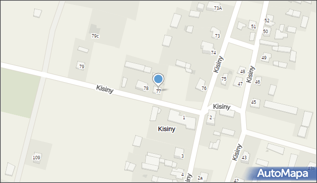 Kisiny, Kisiny, 77, mapa Kisiny