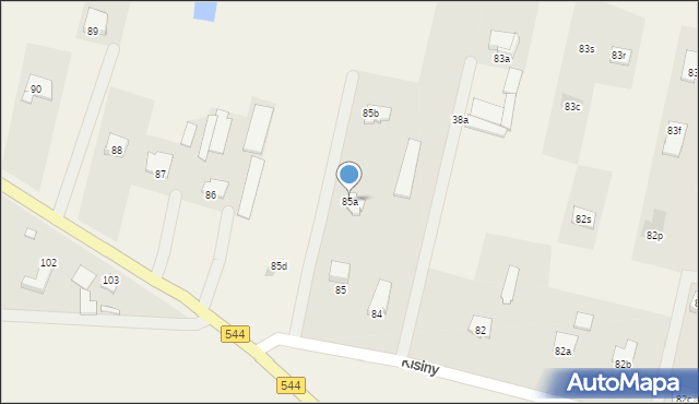 Kisiny, Kisiny, 85a, mapa Kisiny