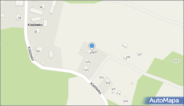 Kistówko, Kistówko, 47A, mapa Kistówko