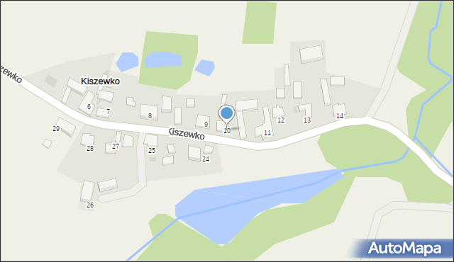Kiszewko, Kiszewko, 10, mapa Kiszewko