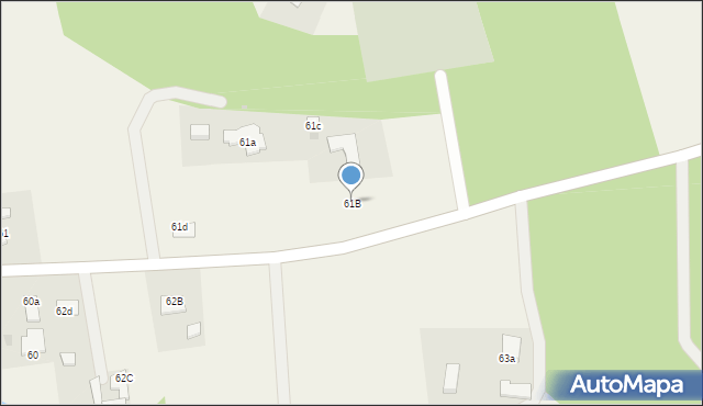 Kiszewo, Kiszewo, 61B, mapa Kiszewo