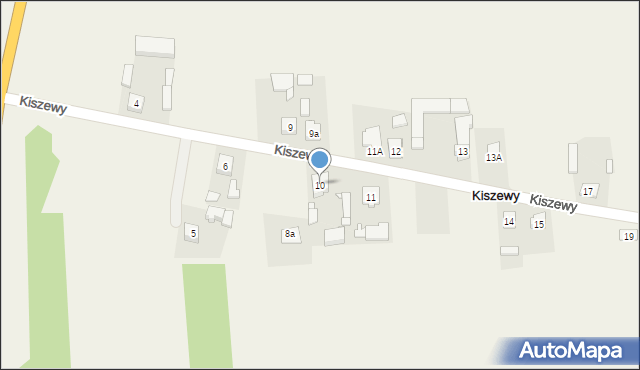 Kiszewy, Kiszewy, 10, mapa Kiszewy