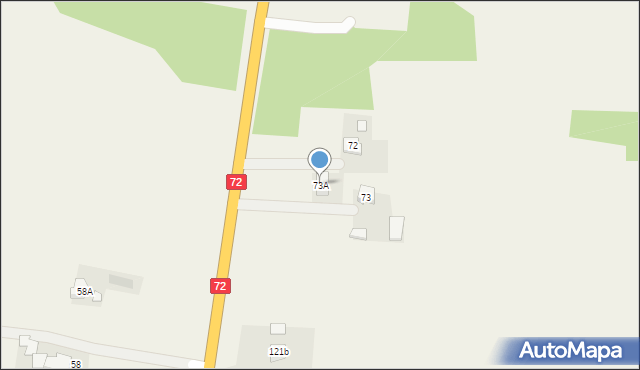 Kiszewy, Kiszewy, 73A, mapa Kiszewy