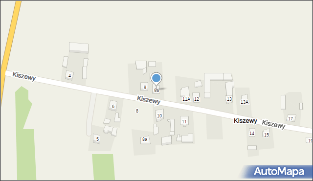 Kiszewy, Kiszewy, 9a, mapa Kiszewy