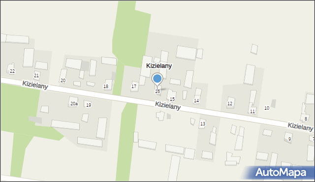 Kizielany, Kizielany, 16, mapa Kizielany