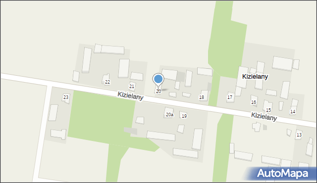 Kizielany, Kizielany, 20, mapa Kizielany